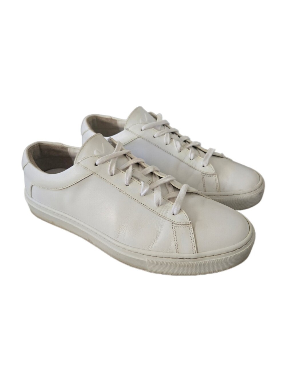 ◾️ Men's Koio Capri Triple White Leather Sneakers, Size 10 Made in Italy